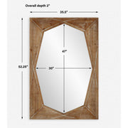 Uttermost Marquise Diamond Wood Shaped Mirror