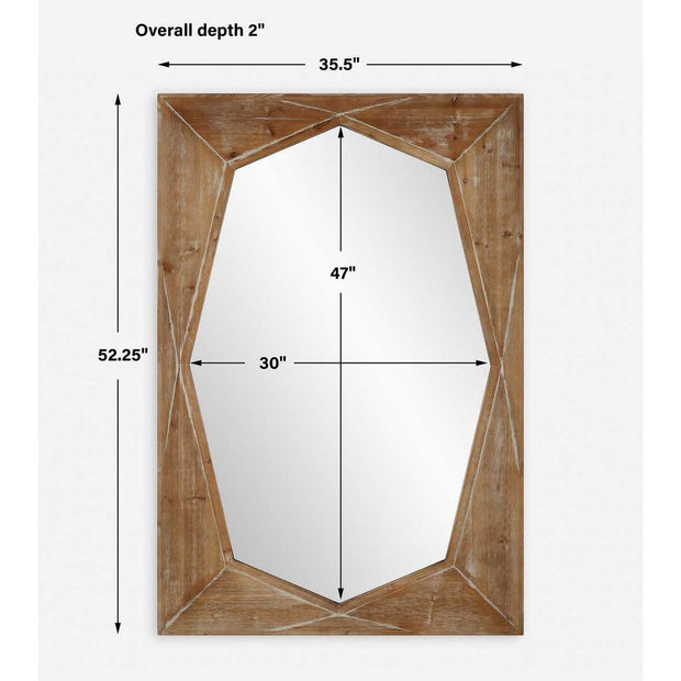 Uttermost Marquise Diamond Wood Shaped Mirror