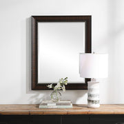 Uttermost Wythe Wood Grain Burnished Wood  Mirror