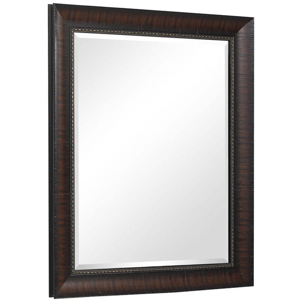 Uttermost Wythe Wood Grain Burnished Wood  Mirror