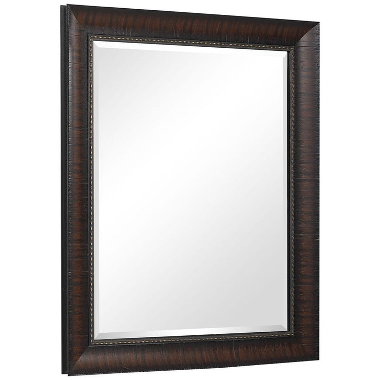 Uttermost Wythe Wood Grain Burnished Wood  Mirror