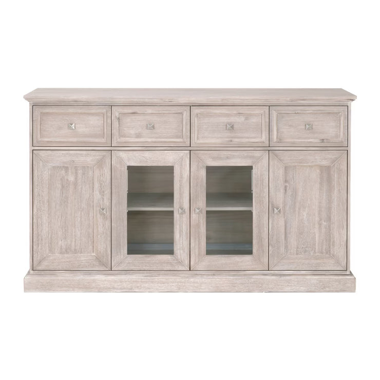 Essentials For Living Hudson Natural Gray Acacia Media Sideboard