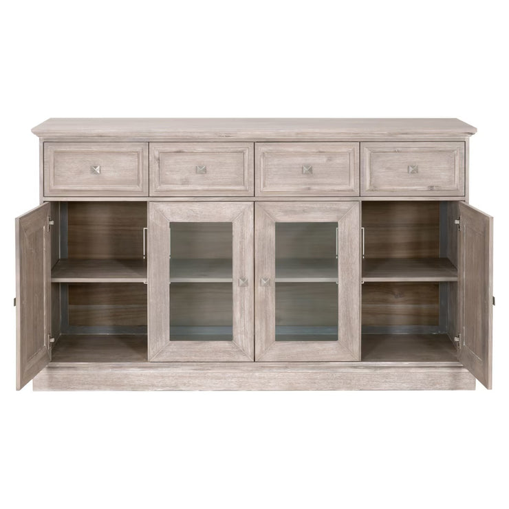 Essentials For Living Hudson Natural Gray Acacia Media Sideboard