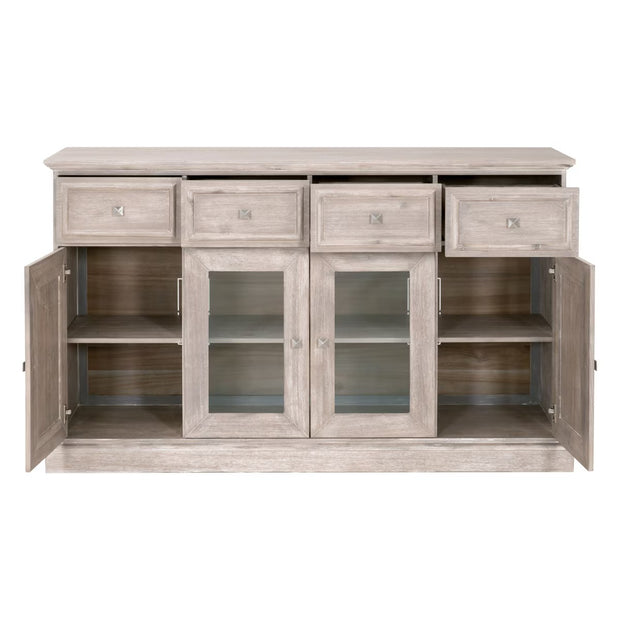 Essentials For Living Hudson Natural Gray Acacia Media Sideboard
