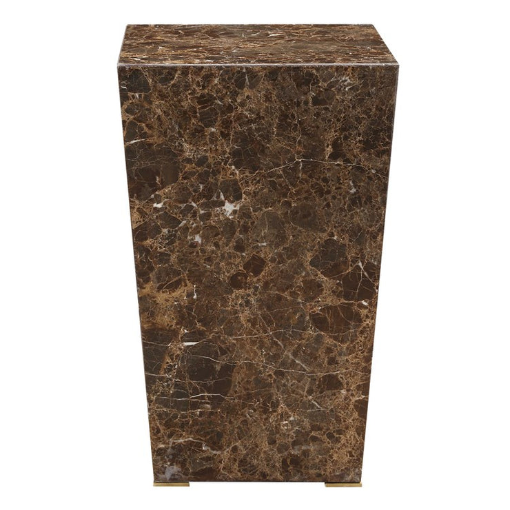 Uttermost Poe Brown Marble Side Table