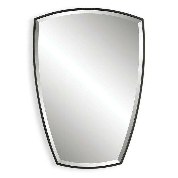 Uttermost Crest Sleek Satin Black  Mirror