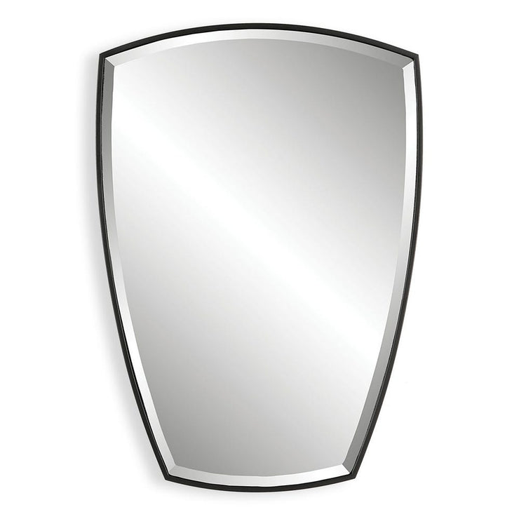 Uttermost Crest Sleek Satin Black  Mirror