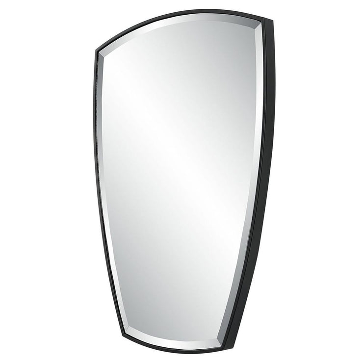 Uttermost Crest Sleek Satin Black  Mirror