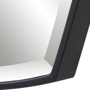 Uttermost Crest Sleek Satin Black  Mirror