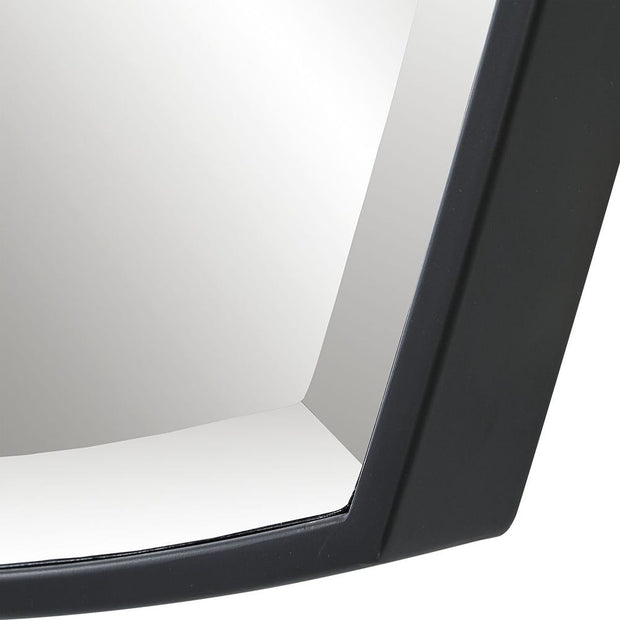Uttermost Crest Sleek Satin Black  Mirror