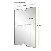 Uttermost Ticket Gold Leaf Vanity Mirror