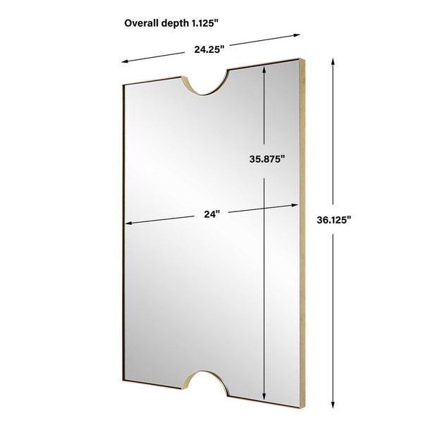 Uttermost Ticket Gold Leaf Vanity Mirror