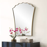 Uttermost Monarch Scalloped Arched Top Vanity Mirror