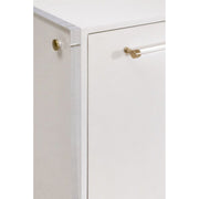 Essentials For Living Sonia Shagreen Pearl Shagreen, Lucite With Brushed Brass Media Sideboard
