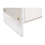 Essentials For Living Sonia Shagreen Pearl Shagreen, Lucite With Brushed Brass Media Sideboard
