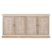 Essentials For Living Weave Smoke Gray Oak With White Painted Oak Media Sideboard