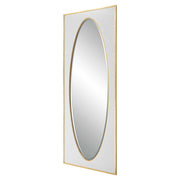Uttermost Danbury White And Gold Leaf Mirror
