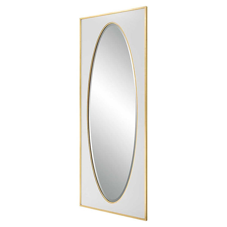 Uttermost Danbury White And Gold Leaf Mirror