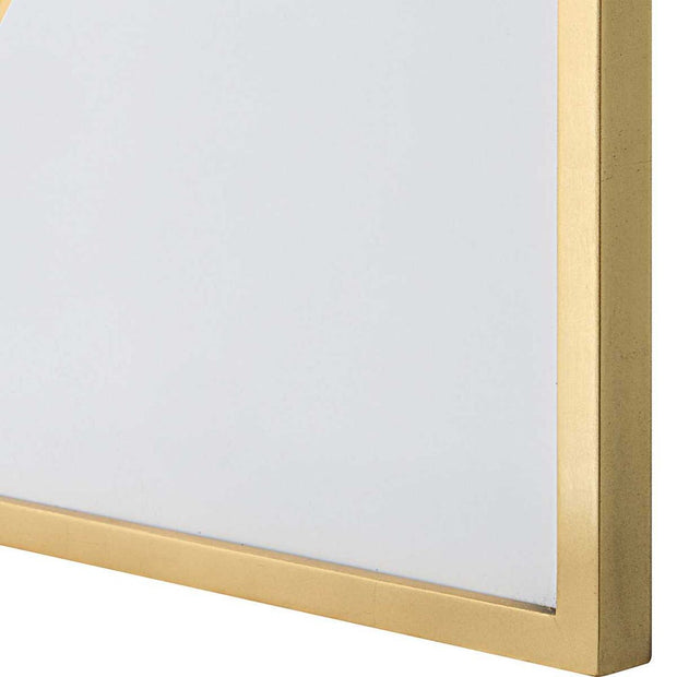 Uttermost Danbury White And Gold Leaf Mirror