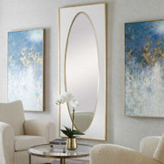 Uttermost Danbury White And Gold Leaf Mirror