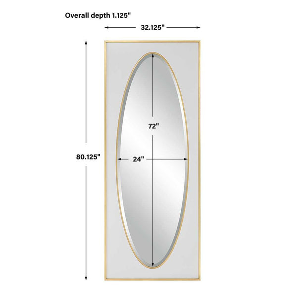 Uttermost Danbury White And Gold Leaf Mirror