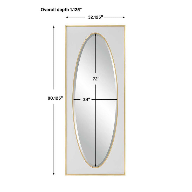 Uttermost Danbury White And Gold Leaf Mirror