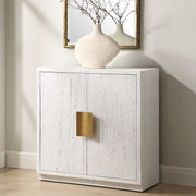 Uttermost Emma White With Antique Gold 2 Door Cabinet