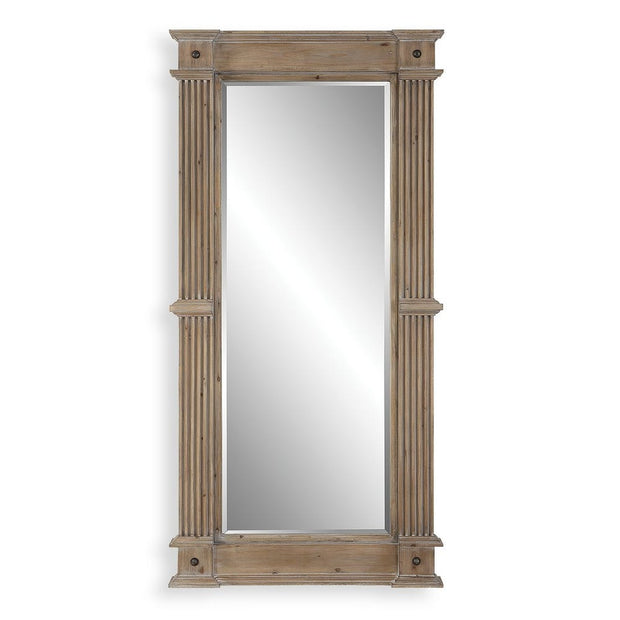 Uttermost McAllister Carved Fir Wood With Wood Grain Mirror