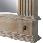 Uttermost McAllister Carved Fir Wood With Wood Grain Mirror