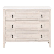 Essentials For Living Emerie White Wash Pine With White Quartz Entry Cabinet