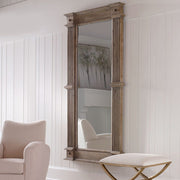 Uttermost McAllister Carved Fir Wood With Wood Grain Mirror