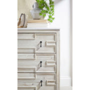 Essentials For Living Emerie White Wash Pine With White Quartz Entry Cabinet