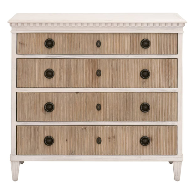 Essentials For Living Jefferson French White With Smoke Gray Pine Entry Cabinet
