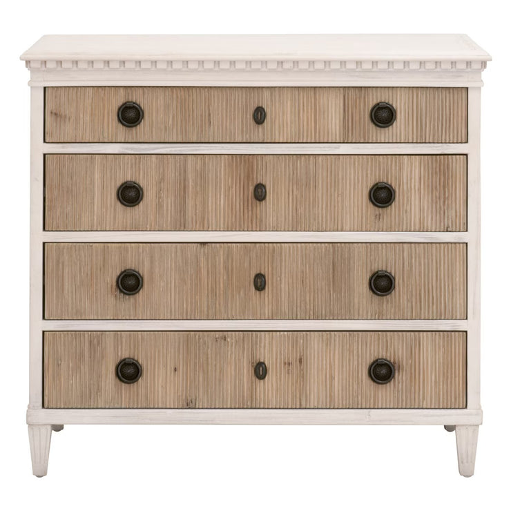 Essentials For Living Jefferson French White With Smoke Gray Pine Entry Cabinet