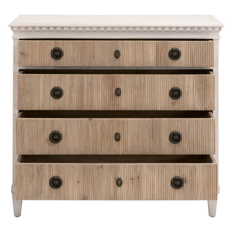 Essentials For Living Jefferson French White With Smoke Gray Pine Entry Cabinet