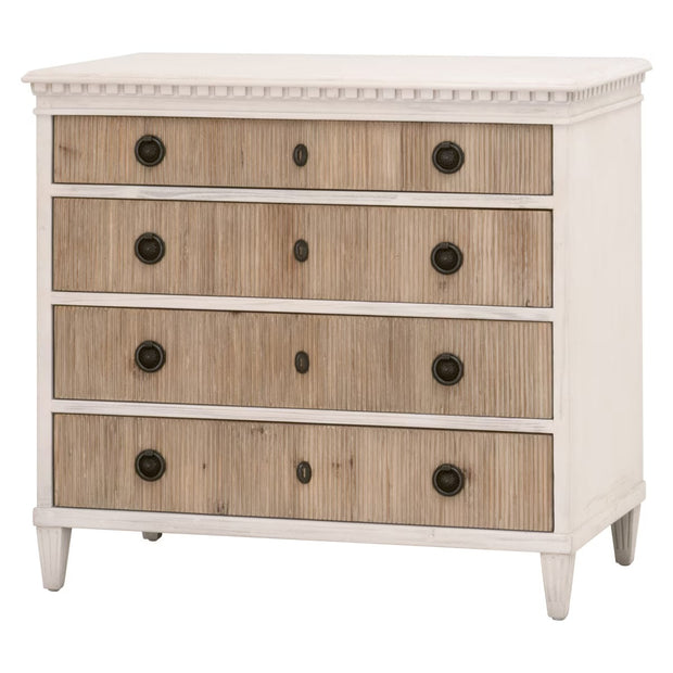 Essentials For Living Jefferson French White With Smoke Gray Pine Entry Cabinet
