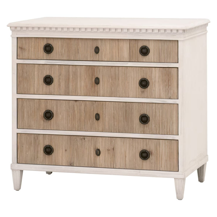 Essentials For Living Jefferson French White With Smoke Gray Pine Entry Cabinet