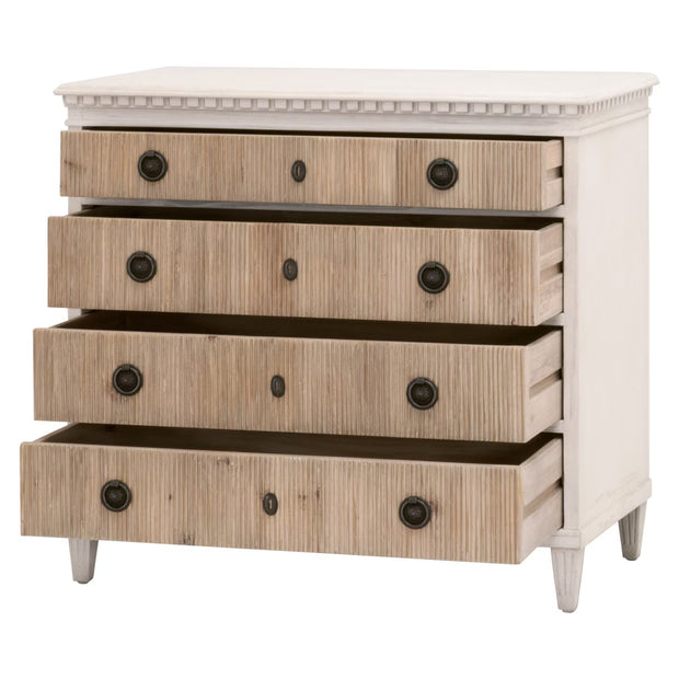 Essentials For Living Jefferson French White With Smoke Gray Pine Entry Cabinet