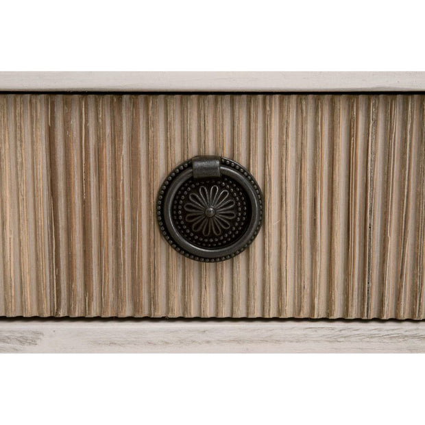 Essentials For Living Jefferson French White With Smoke Gray Pine Entry Cabinet