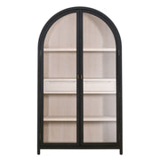Essentials For Living Toulouse Black Birch With Natural Oak Cabinet