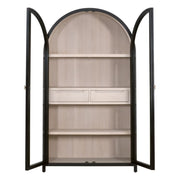 Essentials For Living Toulouse Black Birch With Natural Oak Cabinet