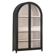 Essentials For Living Toulouse Black Birch With Natural Oak Cabinet