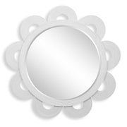 Uttermost Clematis White Natural Rattan Round Mirror