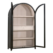 Essentials For Living Toulouse Black Birch With Natural Oak Cabinet