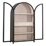 Essentials For Living Toulouse Black Birch With Natural Oak Cabinet