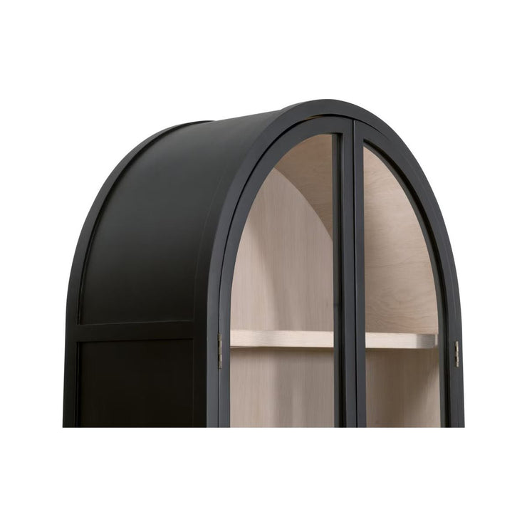 Essentials For Living Toulouse Black Birch With Natural Oak Cabinet