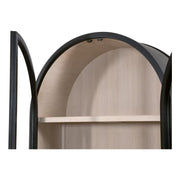 Essentials For Living Toulouse Black Birch With Natural Oak Cabinet