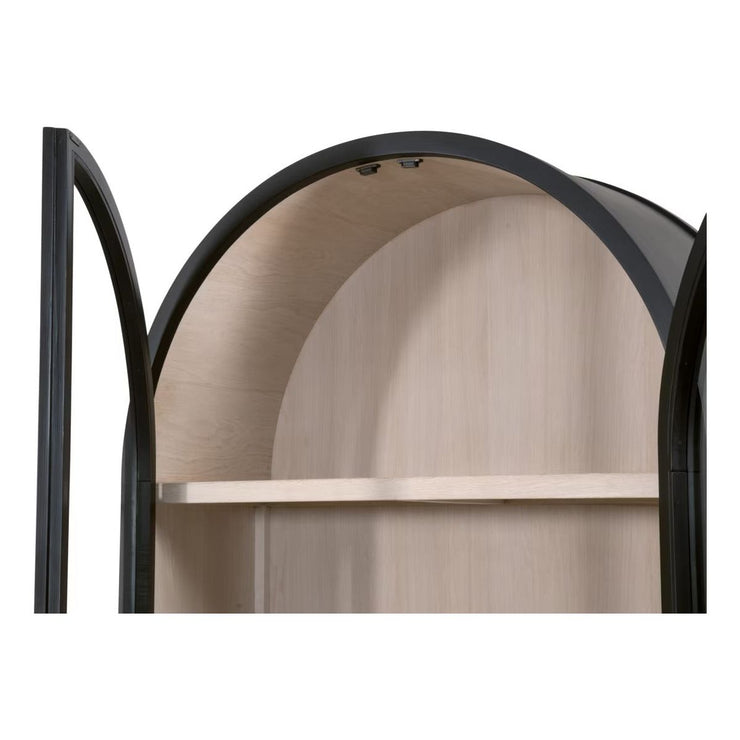 Essentials For Living Toulouse Black Birch With Natural Oak Cabinet