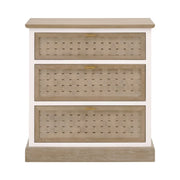 Essentials For Living Weave Smoke Gray Oak With White Painted Oak Entry Cabinet