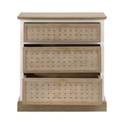Essentials For Living Weave Smoke Gray Oak With White Painted Oak Entry Cabinet